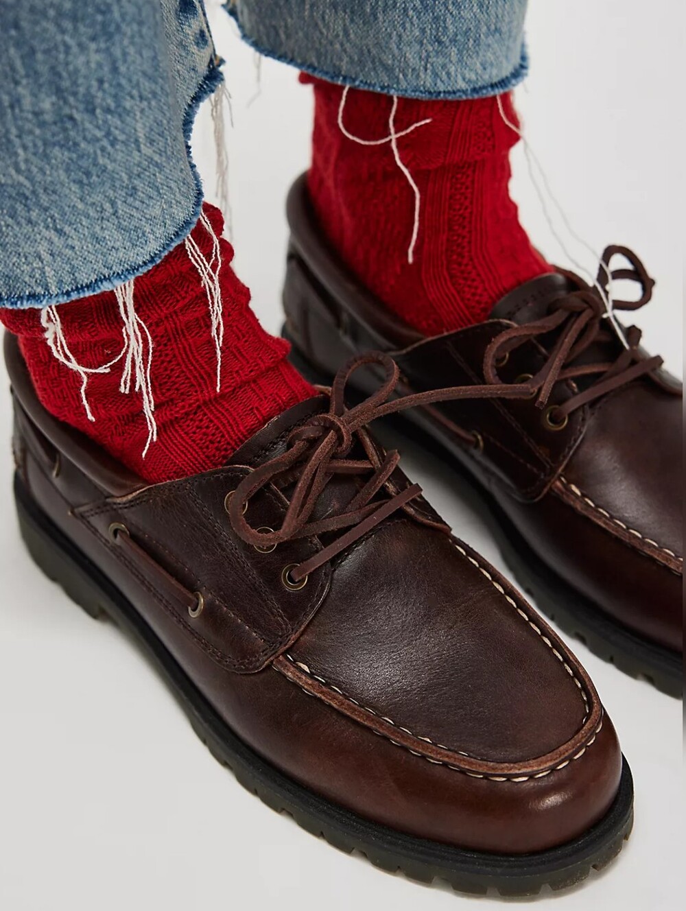 NWT Free People Vagabond Joslyn Boat Shoes in Java
